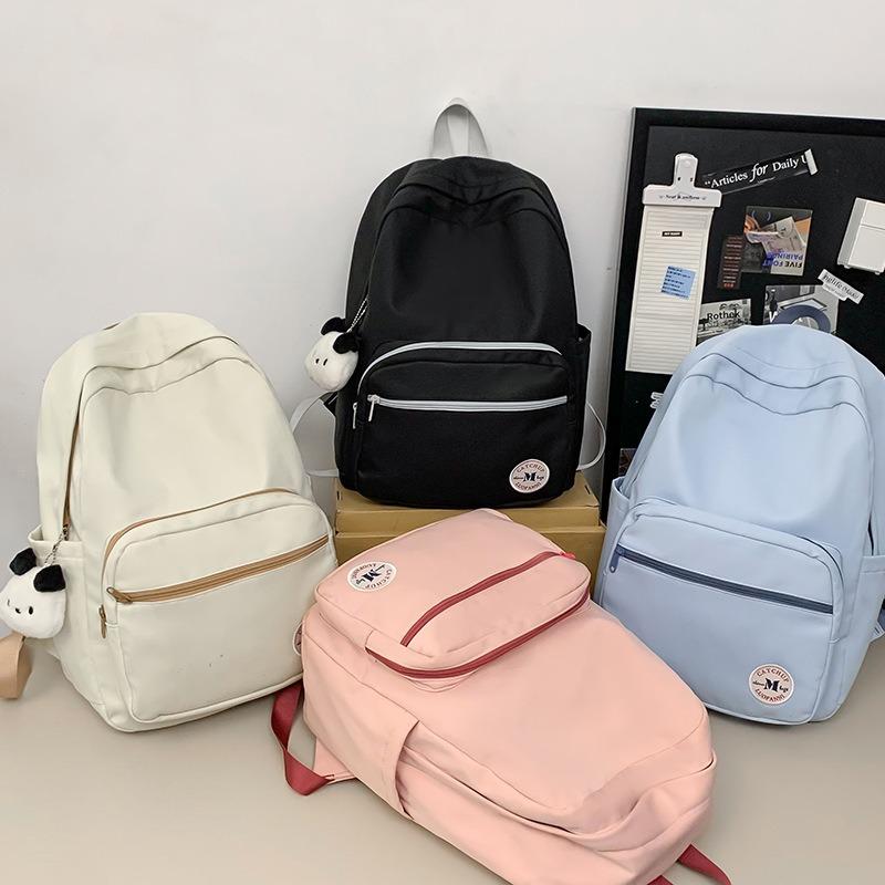 School bag backpack junior high school student large-capacity campus leisure school bag nylon outdoor simple sports travel backpack computer bag