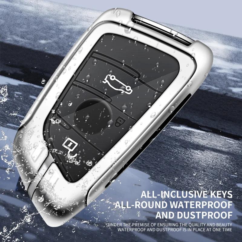 Interior Mouldings BMW Car Metal Key Case Cover Shell for BMW X1 X3 X5 X6 X7 1 3 5 6 7 Series G20 G30 G11 F15 F16 G01 G02 F48 ke