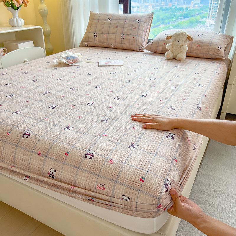 Washable Printed Fitted Sheet, Soft, Comfortable and Not Easy To Shift, Comes In A Variety of Colors and Is Suitable for All Seasons.