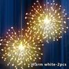 180-450LEDs Solar Star Burst Ball Lights, Remote Control 8 Modes Adjustable Hanging Copper Wire Firework Lights, for Yard Light