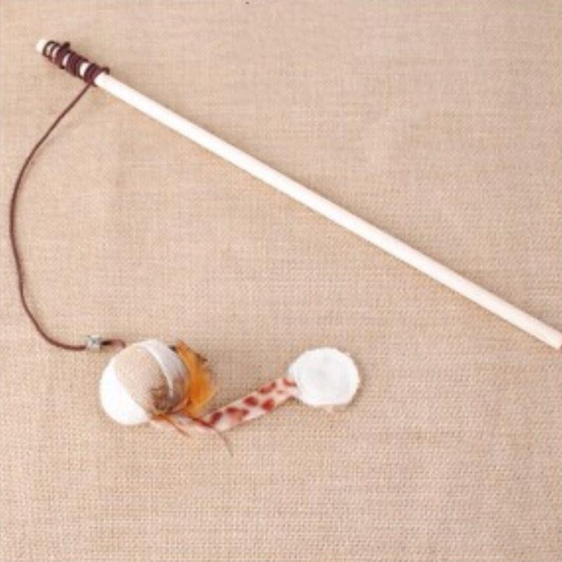 1 Pc Wooden Mouse Rods Plaything Environmental Pet Tease Cat Toys