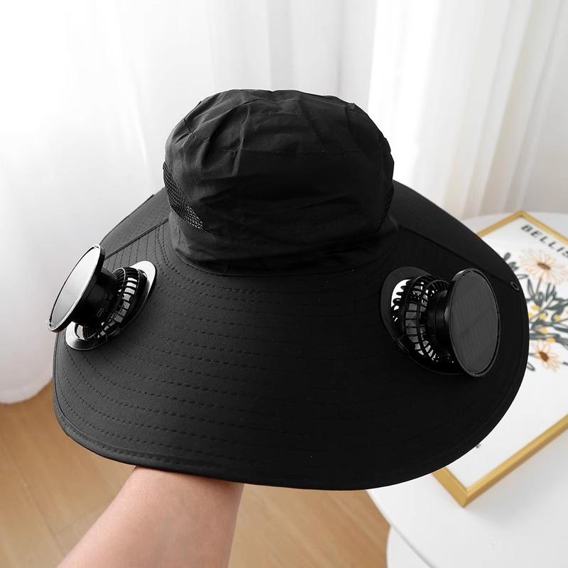 

Outdoor Fishing Hat With Solar USB Charging Fan Male Cooling Hat Sunshade Fishing Hat For Outdoor Riding Hiking Fishing