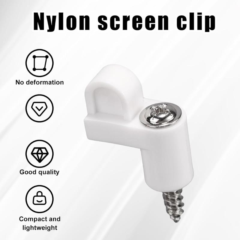 24Pcs Strong Window Screen Fasteners with Metal Screws Nylon Window Screen Retainers Upgrades For Storms Defense
