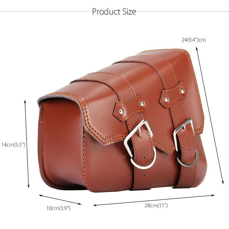 Motorcycle Side Bags Pu Leather Retro Saddlebags Motorcycle Luggage Side Tool Bag for Sportster