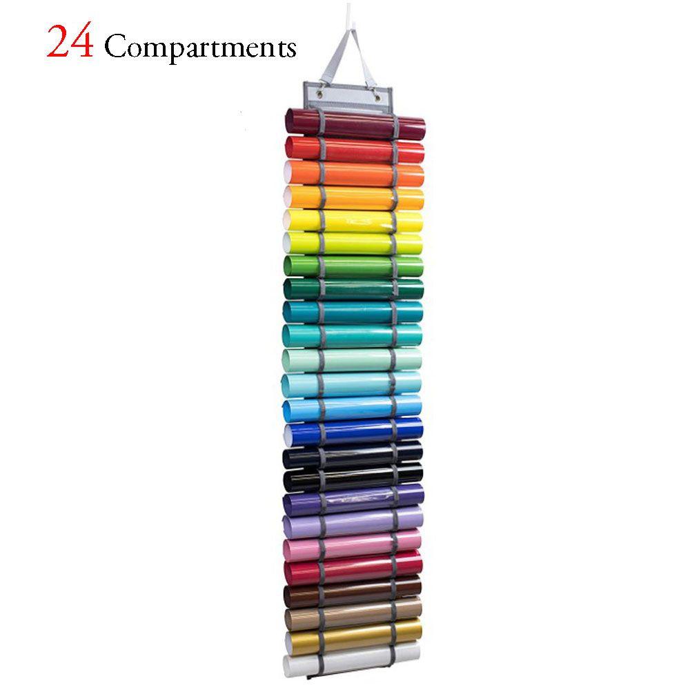 

Применение Многофункциональный держатель для виниловых рулонов Стойка для хранения Настенный подвесной органайзер для хранения 24 Compartments