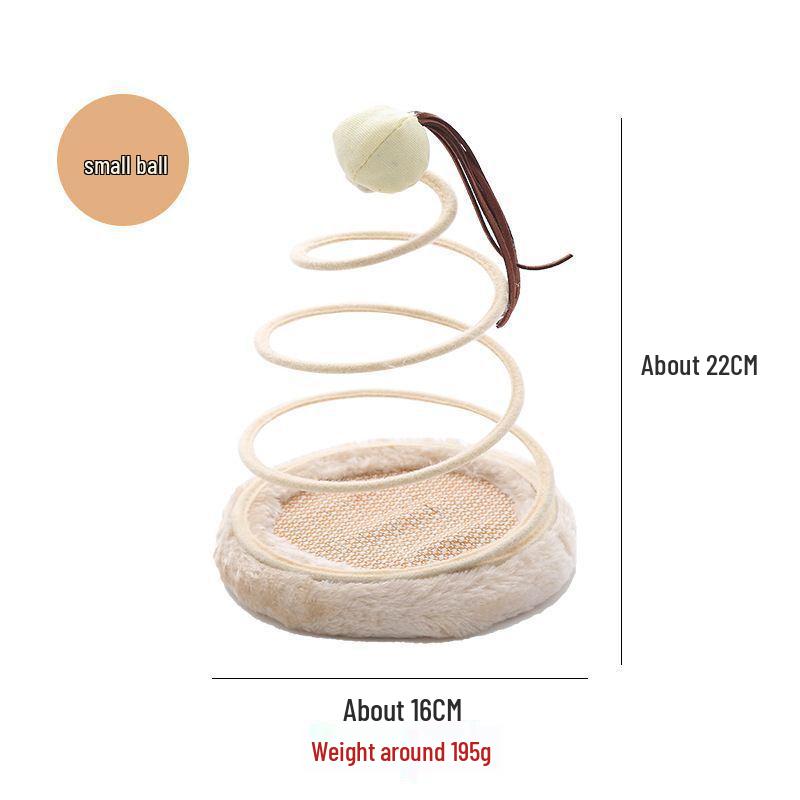 

Boredom Relief Burlap Cat Toy with Spiral Spring