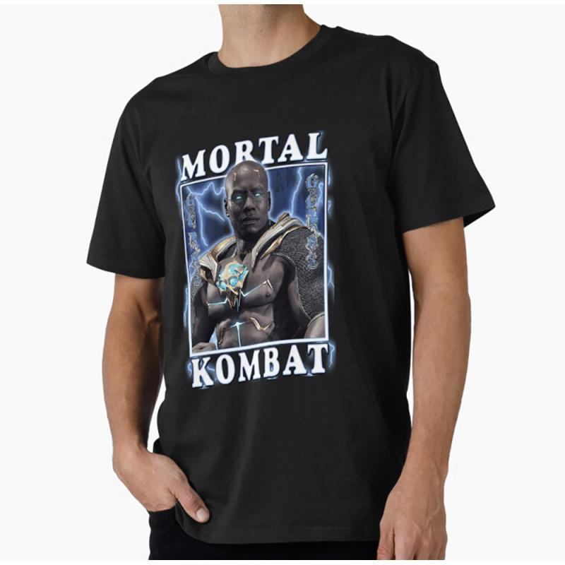 Geras MK Vintage 90s Mortal Kombat Gift Tee for Gamer 100 Cotton Printed Mens Short Sleeve Graphic TShirt All Size Tops