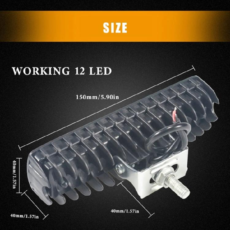2 Level Brightness Adjustable 300m Beam Distance Easy Installation 12 LEDs Work Light for Truck LED Worklight Roof Mount