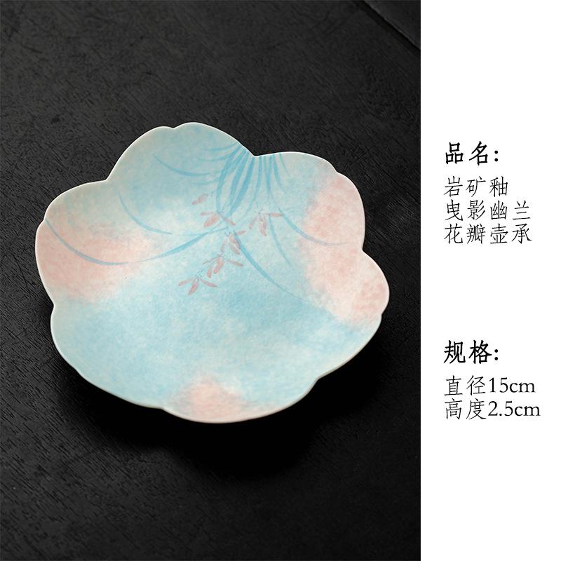 Underglaze hand-painted orchid ceramic kung fu tea set cover bowl teapot master cup tea cup tea cup pot bearing coffee cup