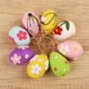 4/8ks Filcová pěnová velikonoční vajíčka s provázkem Košík Výplň Dětský dárek Veselé Velikonoce Domácí dekorace Malované Květinové Tečkované Vaječný strom Přívěsky