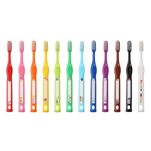 

L APIS: Children s Toothbrush, Happy Colors, 12 Colors, Dental-Recommended, Gift for Ages 5 and Up, Made in Japan, Junior Name Pencils, Clear Case, 12