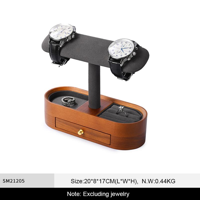 Solid Wood Watches Display Stands Base Watch Necklace Bracelet Organizer Rack Bangle Scrunchie Headband Showcase Stands