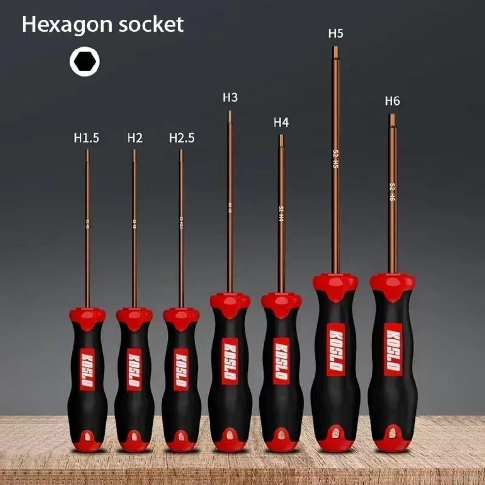 New Internal Hex Hexagonal Screwdriver Straight Shank Extended Length Maintenance Tool H2.5/4mm Hand Tool