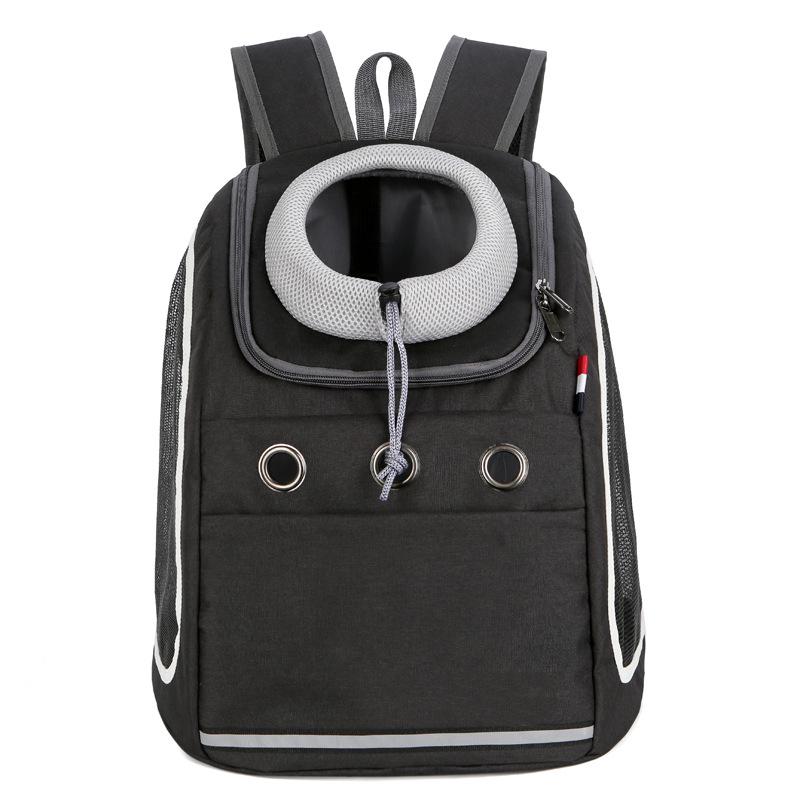 Breathable Pet Backpack for Cats & Dogs - Portable Double Shoulder Travel Bag