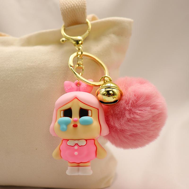 Crying Baby Keychain Pendant Three-dimensional Cute Girl Schoolbag Pendant Pendant Couple Car Key Chain Cartoon