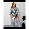 Fashion Wind New Arrival Print Casual Loose Short Sleeves Cotton T-shirt Loose Printed Cotton T-shirt
