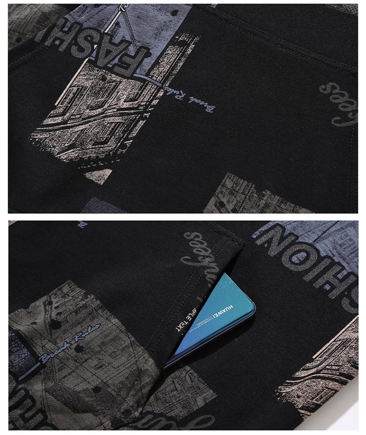 Men's Plus Size Trendy Long Sleeve Sweatshirt, Extra Large Round Neck for Spring and Autumn.