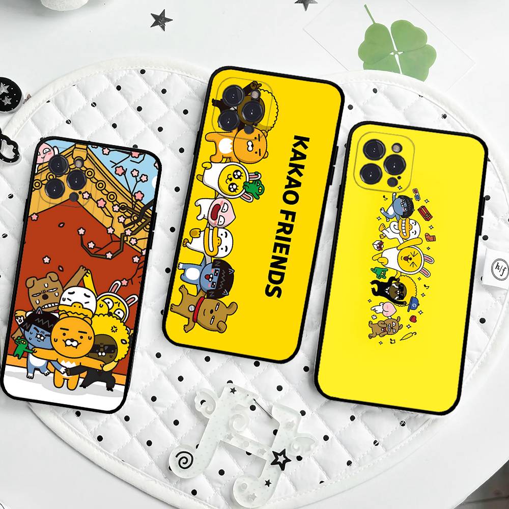 K-KAKAOS FRIENDS Cartoon Phone Case For IPhone 17 16 15 14 11 12 13 Mini Pro XS Max Plus Funda Shell
