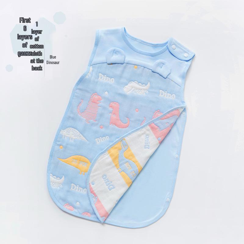 Pure Cotton Baby Sleeping Bag - All-Season Quilted Anti-Kick Blanket for Newborns