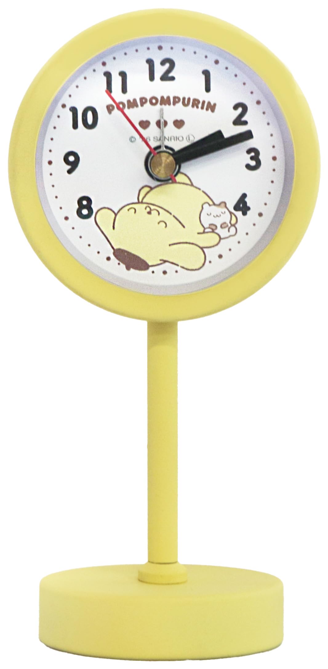 Fieldwork Analog Desk Clock Pompompurin Stand Clock 2 Y Small Alarm Yellow YE [Sanrio Characters] SNR012-5