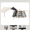 OEING Outdoor 2-in-1 Hexagonal Camping Tent with Sunshade