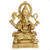 Pure Brass Ganesh Bhagwan Idol, Ganesha Statue, Ganpati Bappa Murti - 10 Inch