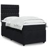 VidaXL Bed Slat Base with Mattress Black 90x200 Cm Velvet, Bed, Platform Bed, Panel Bed, Furniture of 3292246