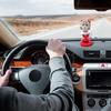 Car Solar-Powered Cute Dancing Cat Ornament Car Interior Center Console Ornament Decoration Car Roof Instrument Swing