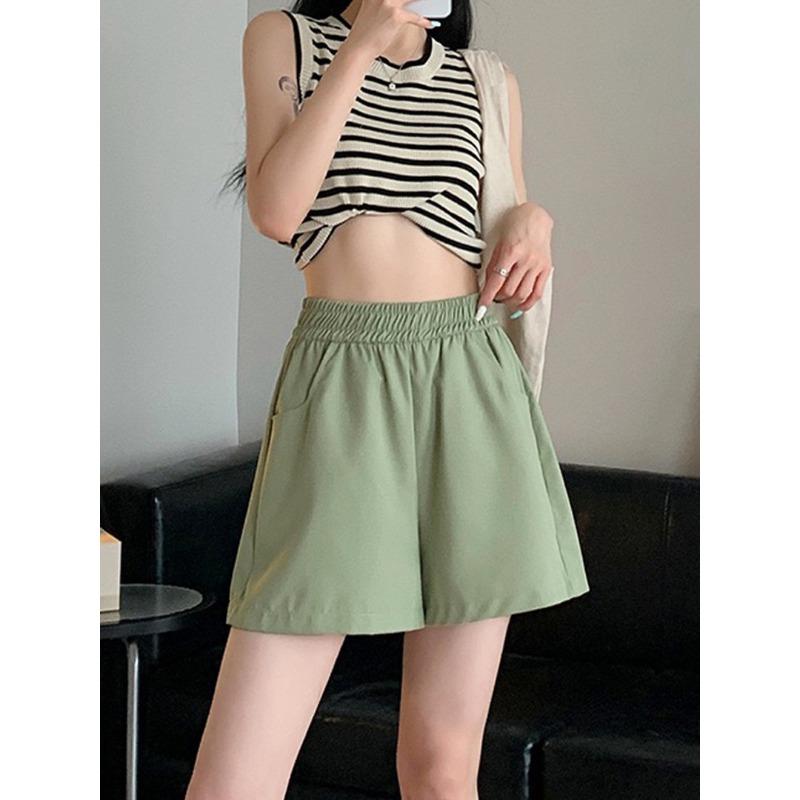 IHUASU Pantalones y Pantalones Cortos Casuales de Moda para Mujer Estampado de Color Sólido Elegantes