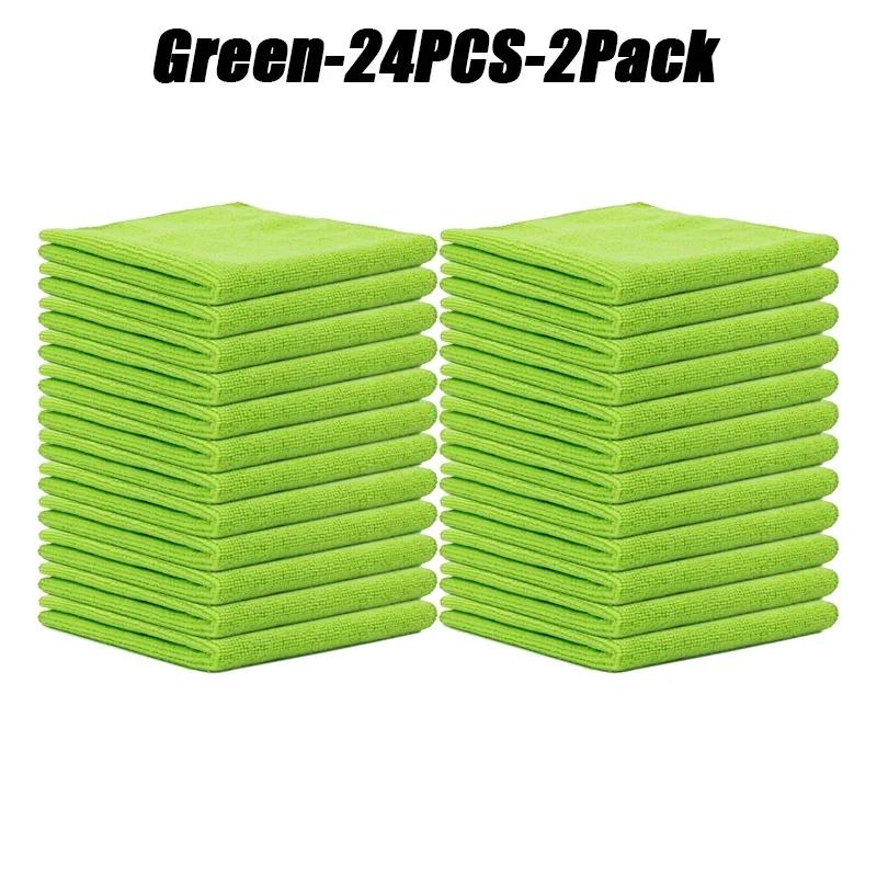 Lint Free Microfiber Cleaning Towels Reusable Cleaning Towels w/ Super Absorbent Stain-removing for Car Window Kitchen Towel