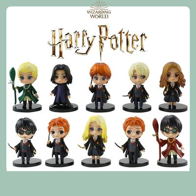 7-9cm 3Stk/10Stk Harryy Q Stil Potter Posket Hermione Ron Hedwig Vinyl Figur Spielzeug Kuchendeko Automodell PVC Puppe Geschenk Spielzeug