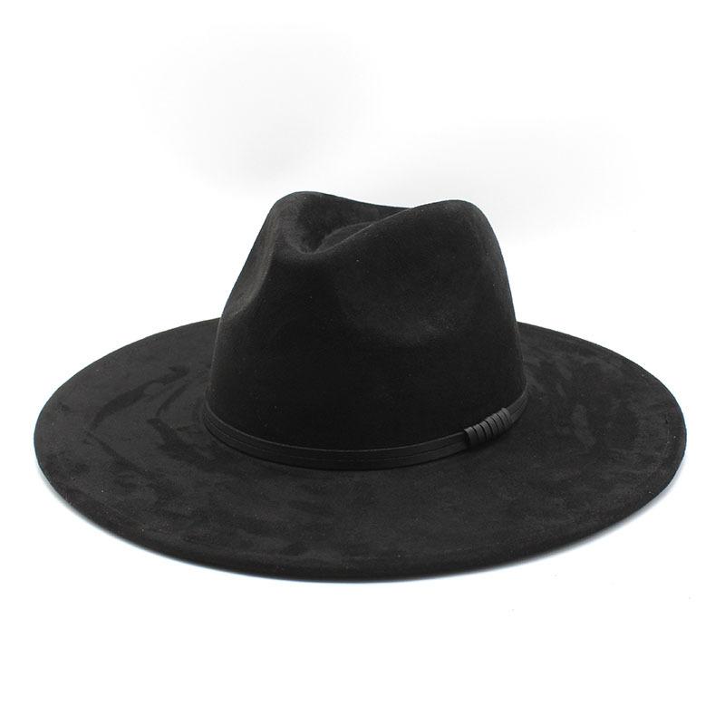 Wish Suede Top Hat Women'S Color Peach Heart Top Big Eaves Hat Gentleman'S Hat