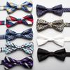 Striped Plaid Yarn-Dyed Polyester Bow Tie Men'S Casual Shirt Accessories Bow Tie