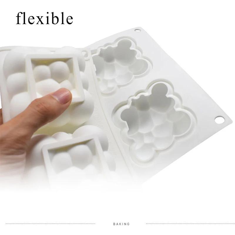 1 Stück Silikongebäckform 6 Mulden 3D Wolke Dessert Mousse Kuchenformen für DIY Handwerk Seifenkerzenform Kuchen Dekorationswerkzeuge
