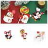 50pcs Santa Claus Lollipop Paper Cards Package Paper Kids Candy Gift Package  Decoration