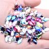 200Pcs Acrylic Eye Shape  Gems Glue On Diamond Stone Flatback
