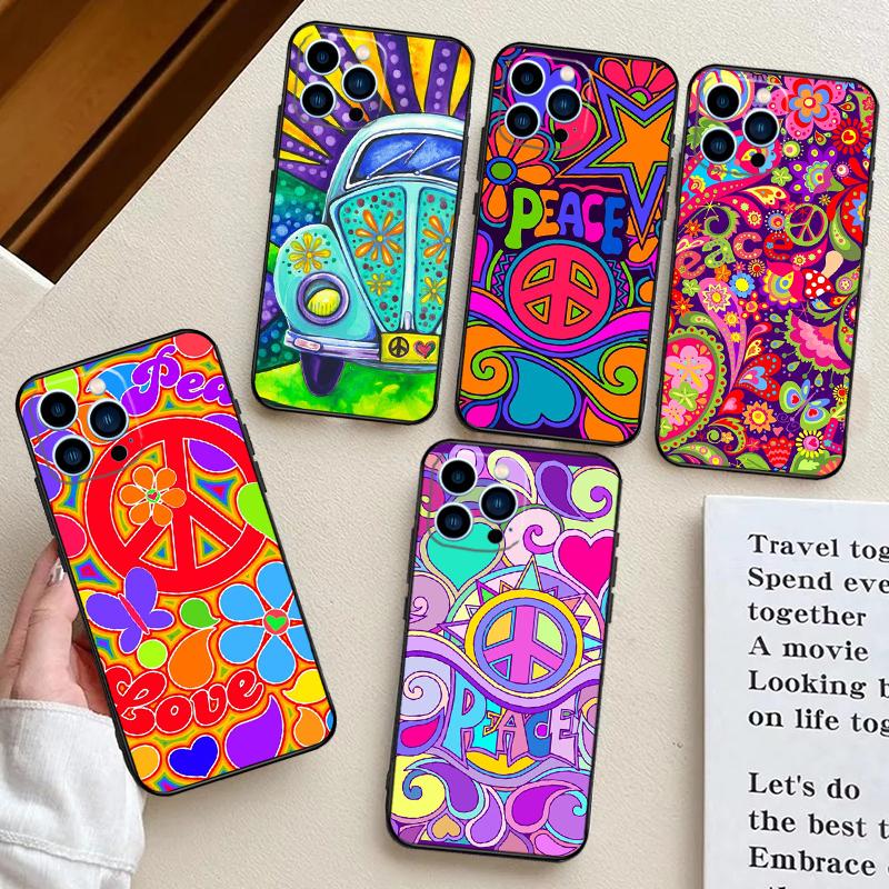 Custodia Hippy Hippie Arte Psichedelica Pace Per Samsung Galaxy A56 A36 A16 A06 A54 A34 A14 A13 A53 A12 A22 A32 A52 A35 A15 A55 A17