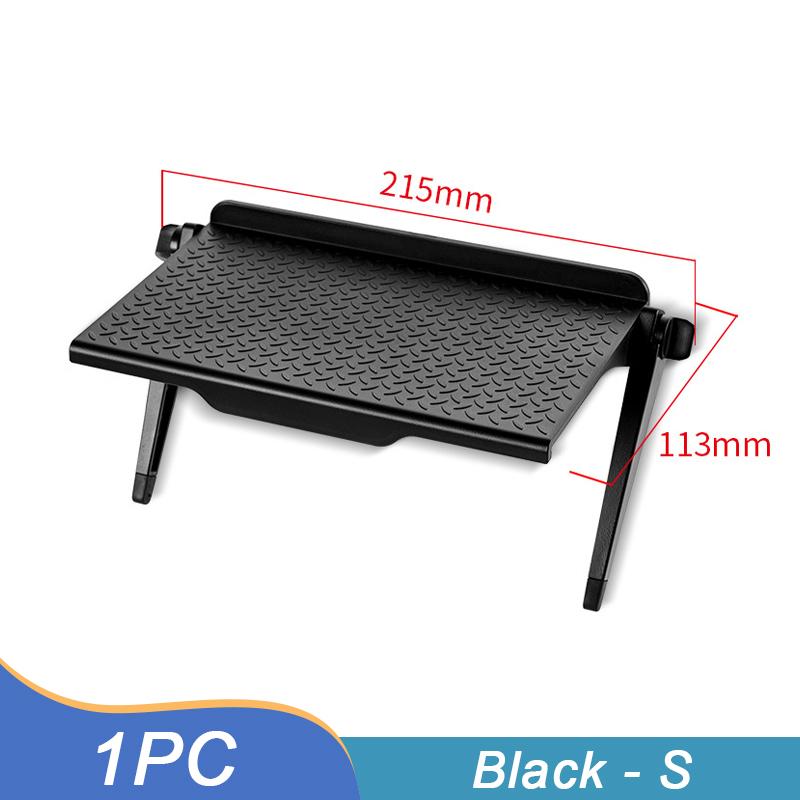 

Верхняя полка для хранения экрана телевизора, регулируемая стойка для монитора, держатель для компьютерного офисного маршрутизатора, многофункциональный органайзер, подставка для дисплея S - Black