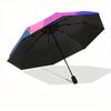 1pc Circle Pattern Automatic Folding Umbrella, Portable & Foldable Design with 8 Ribs, Casual Outdoor Accessory Halloween and Christmas gift