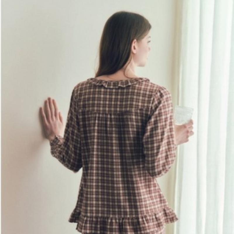 Venus Warm Fresh Check Couple Pajama Vpa4580