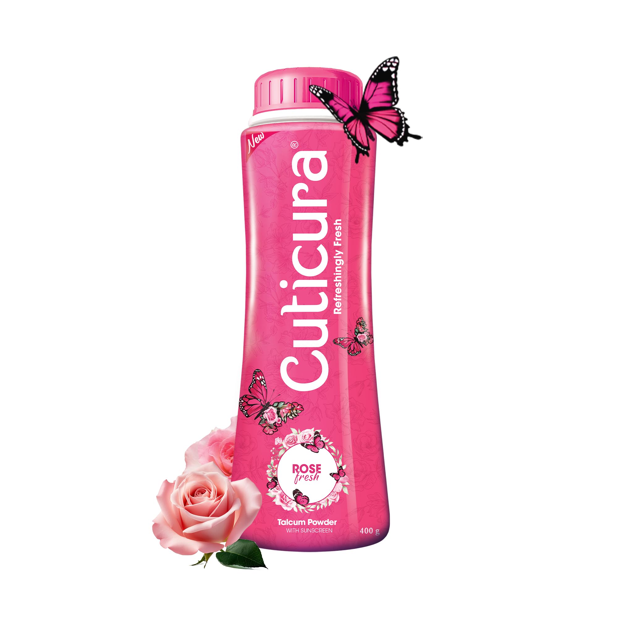 Cuticura Rose Fresh Talcum Powder, 400 g