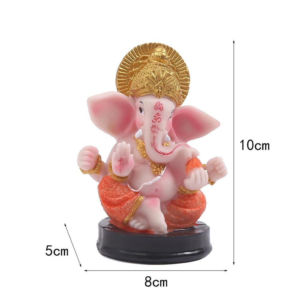 Hinduistický sloní bůh soška Malá soška Ganesha Náboženská figurka Náboženská socha pro chrámový obchod Stolní dekorace do kanceláře