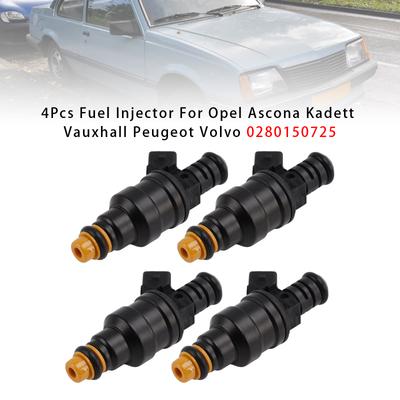 4 Piezas Inyector de Combustible Para Opel Ascona Kadett Vauxhall Peugeot Volvo 0280150725