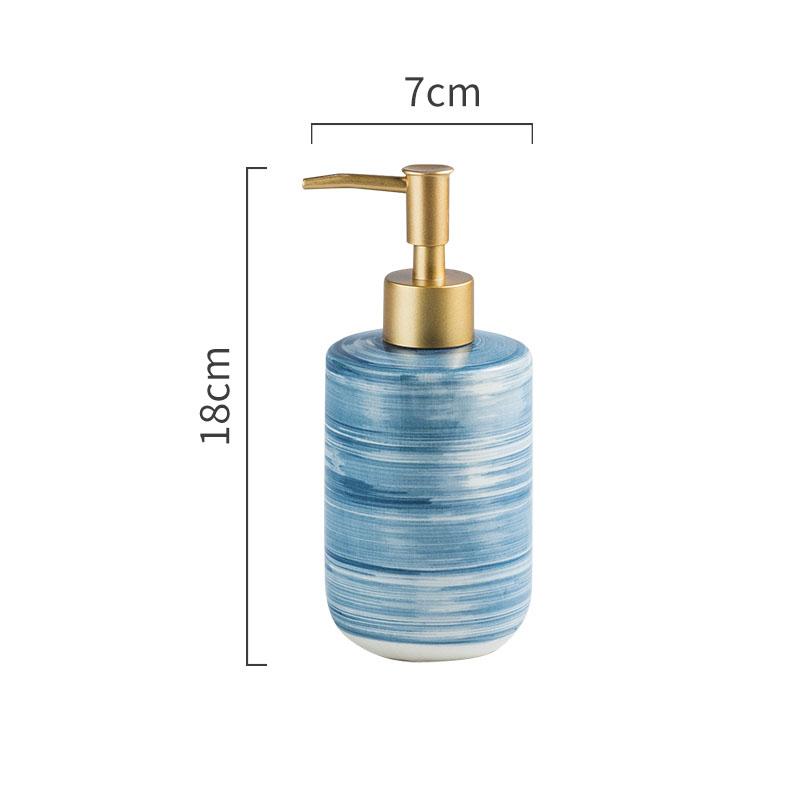 Creative Color Bathroom Soap Bottle Ceramic Round Shampoo Bottle Apartment Hotel  Lotion Pump Bottle Hand Toilet Soap Bottle