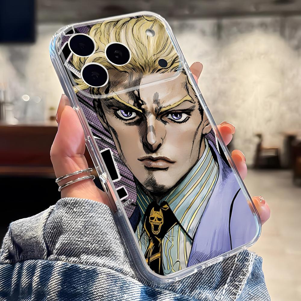 Anime JoJo Bizarre Adventure Phone Case For IPhone 17 16 Pro Max 15 14 13 11 12 Mini Xs X Xr 7 8 Plus Se Transparent Cover