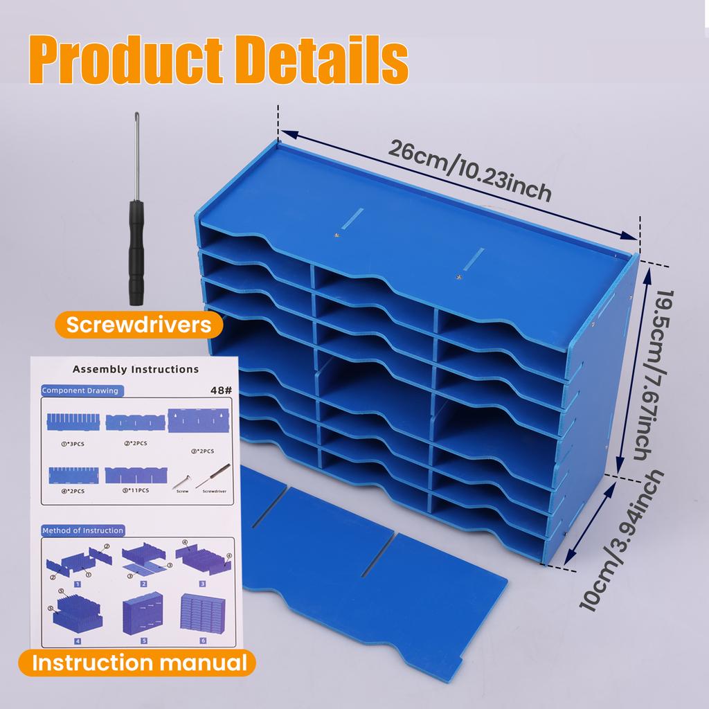 12/24/36/48 Slots Ink Pad Holder Organizer Waterproof Stamp Pad Storage Organizer Ink Pad Storage Rack Crafts Painting Tray Rack