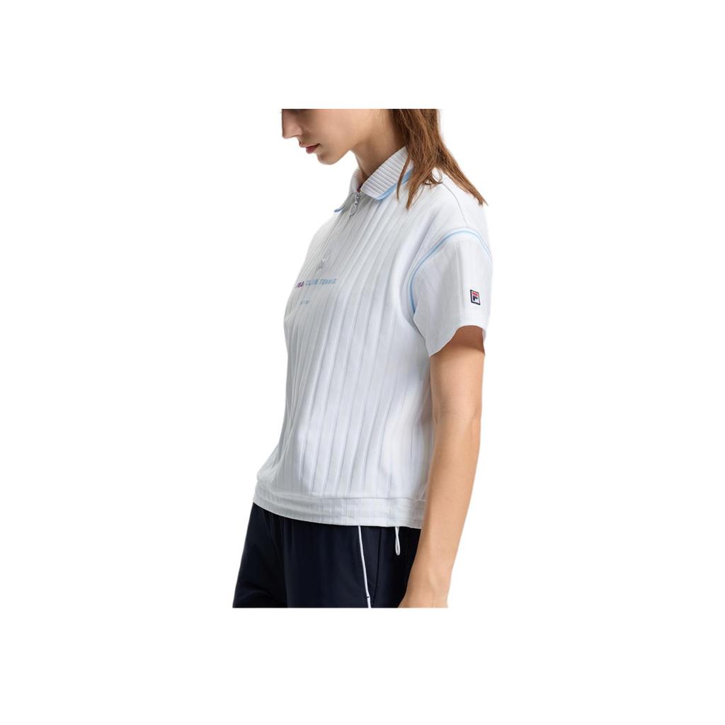 New FILA Polo Shirt Women's Bright White A11W433106F-WT