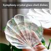 Muschelform Teller Ring Schmuckschale Tablett Glas Textur Foto-Requisiten Haushalt Restaurant Nachttische Dekoration