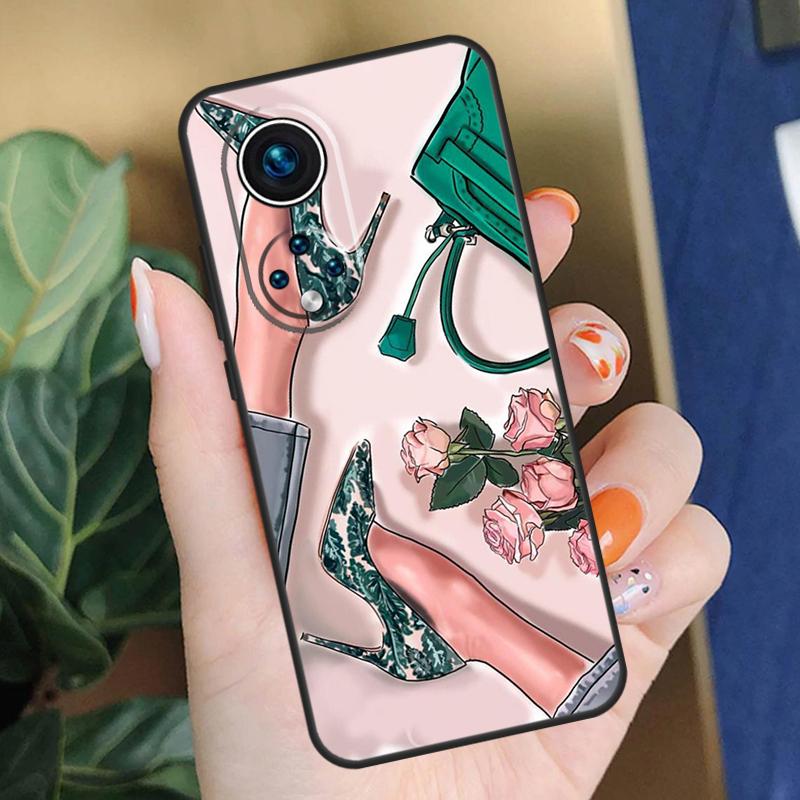 

Fashion High Heels Case For Honor 90 50 70 Lite X9b X9a X8b X8a X8 X9 X9c Honor 200 Pro Magic 5 6 7 Lite Cover Honor X8a