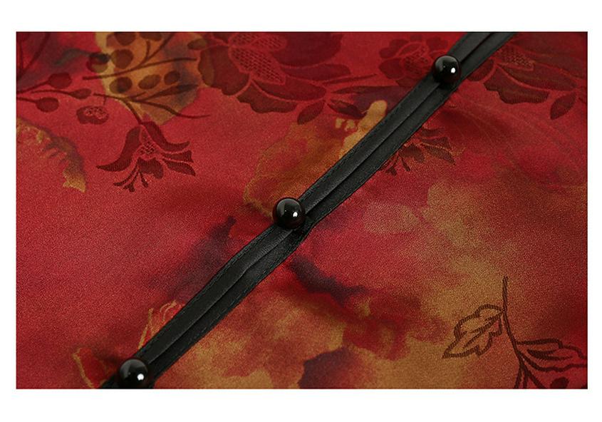 Xiangyunsha Chinese Style Silk Blouse - Mother's Day Edition, Women's Three-Quarter Sleeve, Summer Top in Genuine Mulberry Silk.